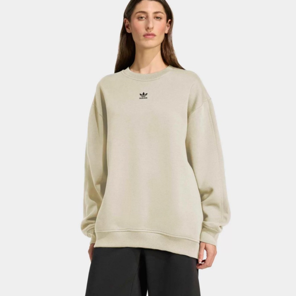 adidas Originals Women's Essentials Fleece Long Oversized Crew Sweatshirt
